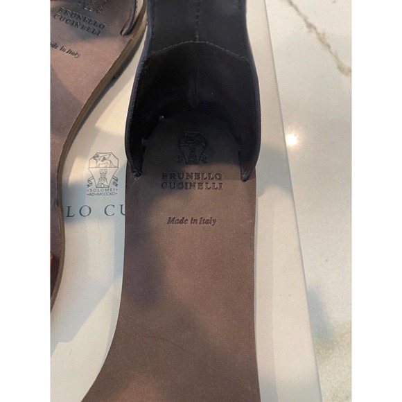 Brunello Cucinelli ankle sandal Designer Leather sz 38/8 Italy Brown $1080 Saks - Picture 3 of 9